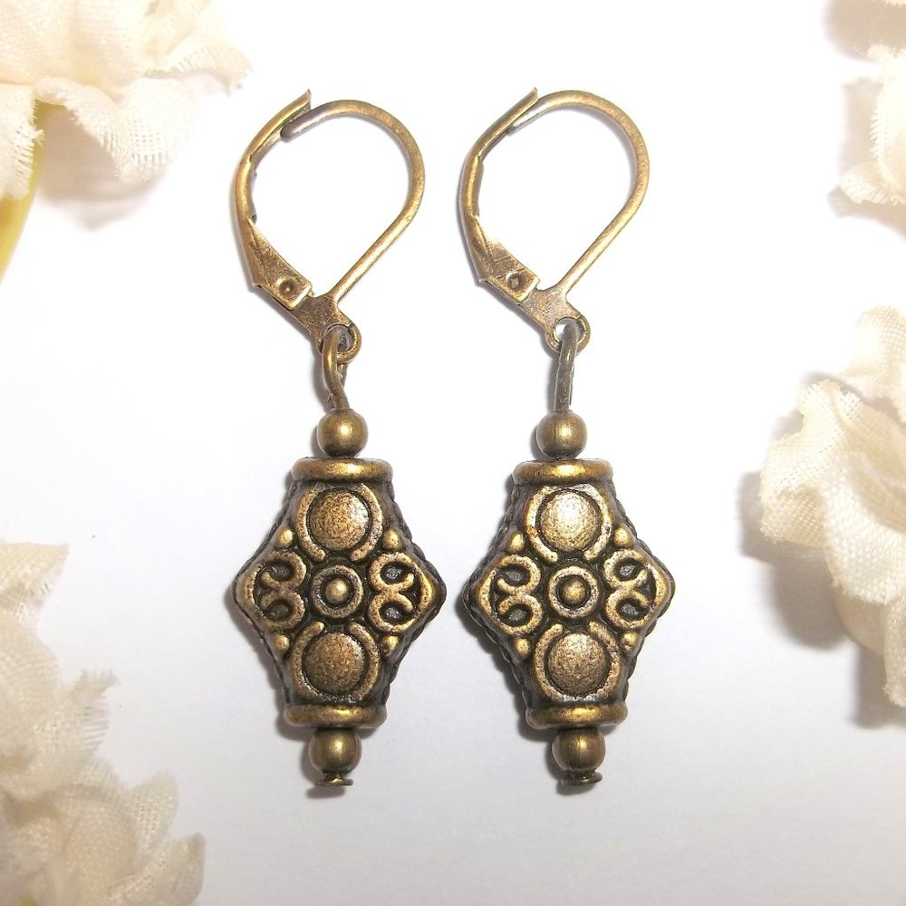 Dangle Earring, Everyday Casual Earrings Boho Bronze Style Minimalist Set C629